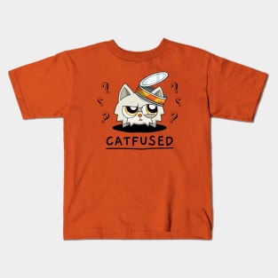 kittyswat Andy Catfused Kids T-Shirt